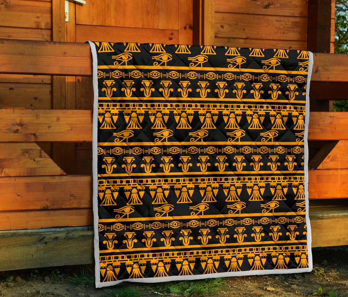 Eye of Horus Tribal Egypt Pattern Premium Quilt-JTAMIGO.COM