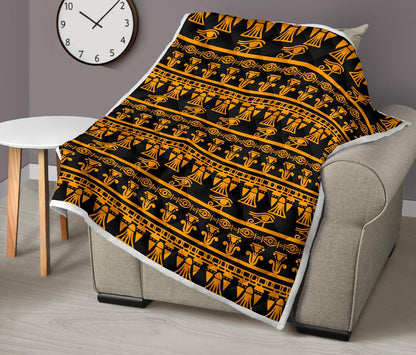 Eye of Horus Tribal Egypt Pattern Premium Quilt-JTAMIGO.COM