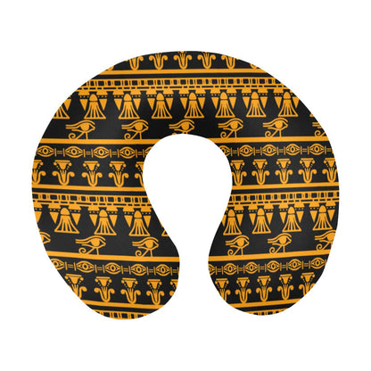 Eye of Horus Tribal Egypt Pattern U-Shaped Travel Neck Pillow-JTAMIGO.COM