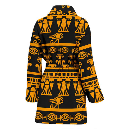 Eye of Horus Tribal Egypt Pattern Women Bath Robe-JTAMIGO.COM