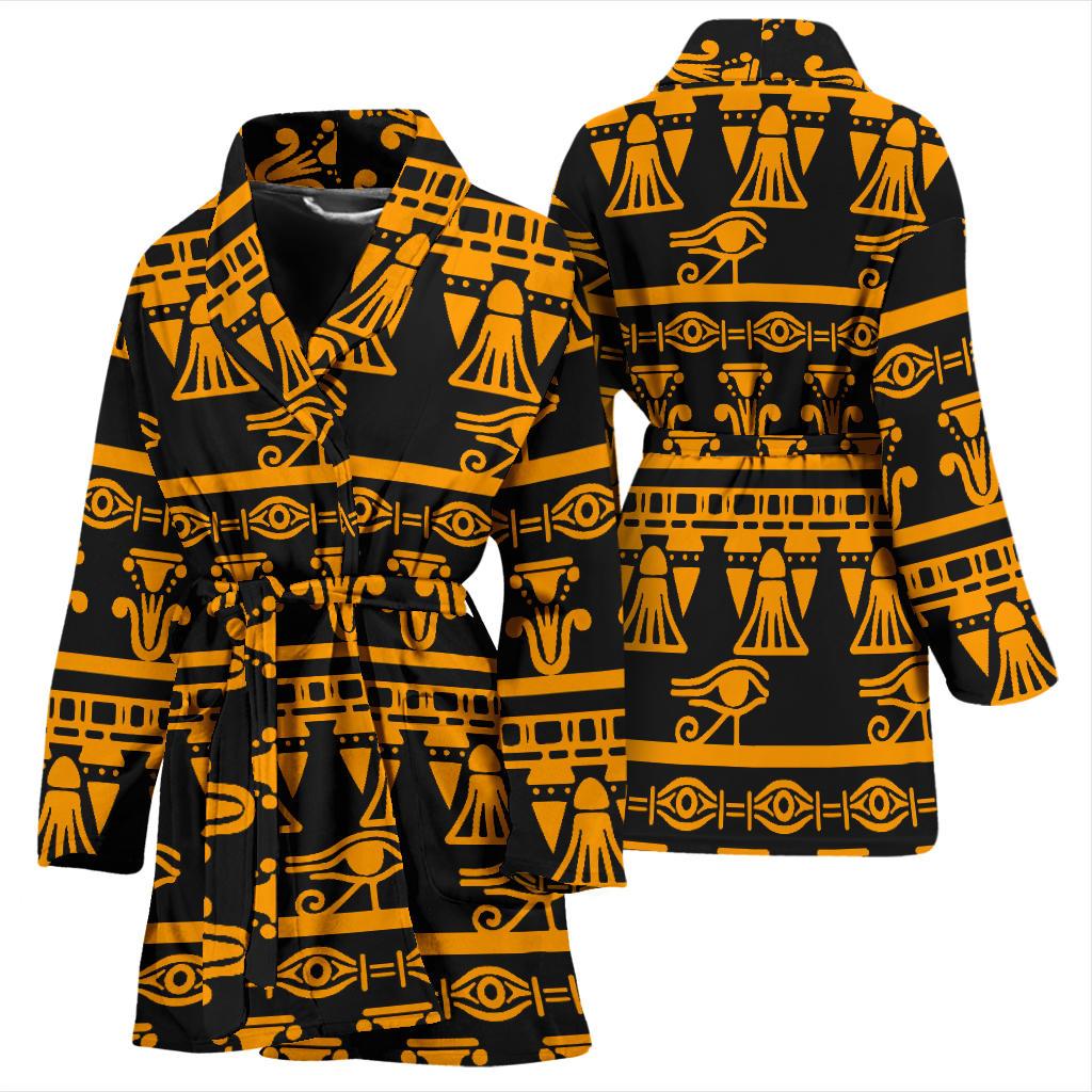 Eye of Horus Tribal Egypt Pattern Women Bath Robe-JTAMIGO.COM