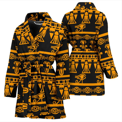 Eye of Horus Tribal Egypt Pattern Women Bath Robe-JTAMIGO.COM