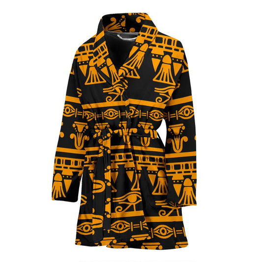 Eye of Horus Tribal Egypt Pattern Women Bath Robe-JTAMIGO.COM