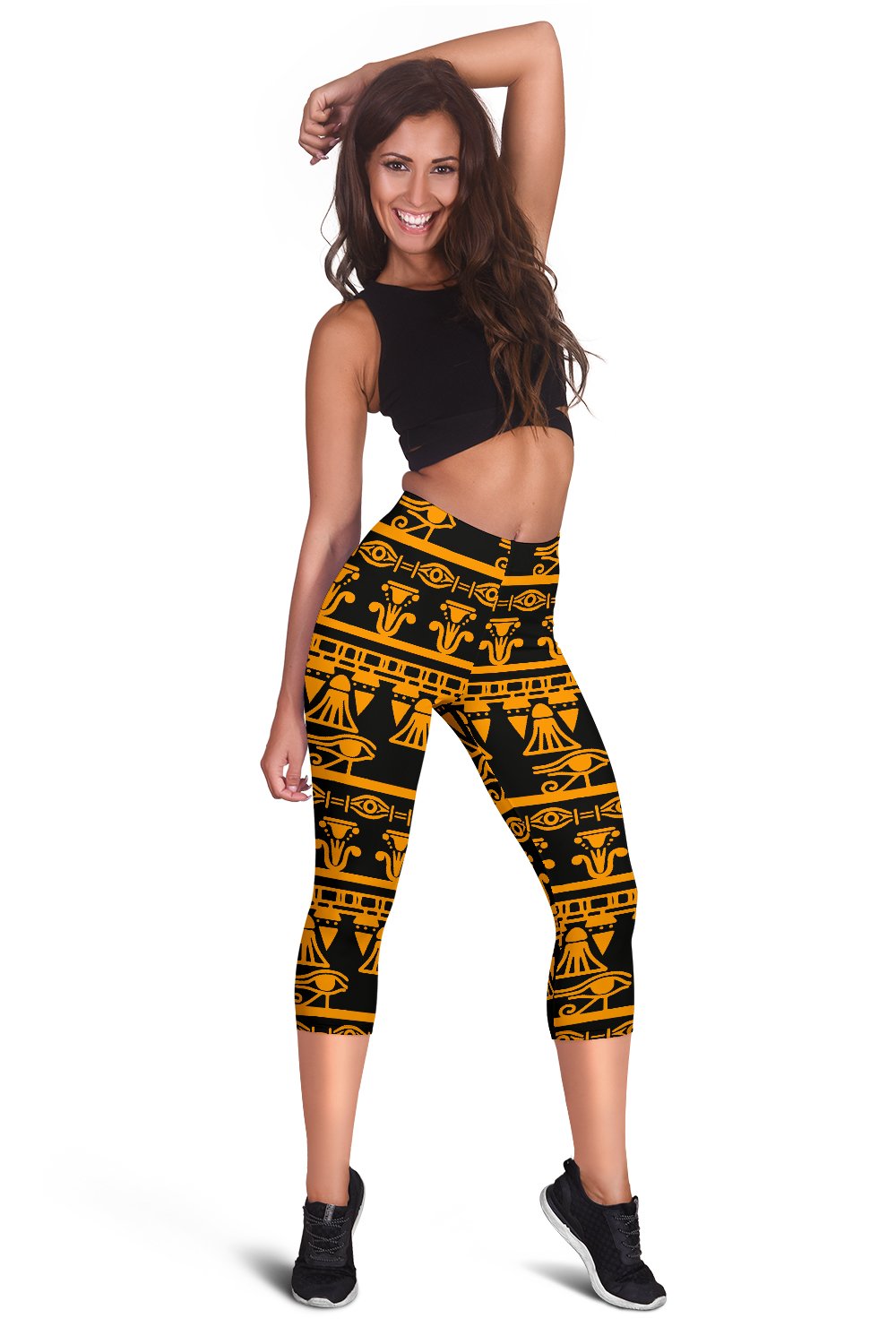 Eye of Horus Tribal Egypt Pattern Women Capris