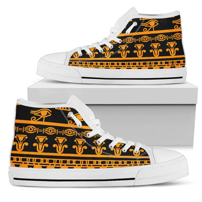 Eye of Horus Tribal Egypt Pattern Women High Top Shoes