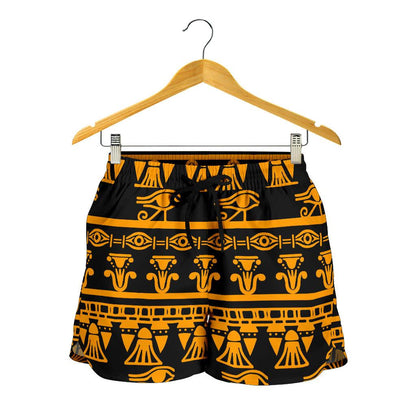 Eye of Horus Tribal Egypt Pattern Women Shorts-JTAMIGO.COM