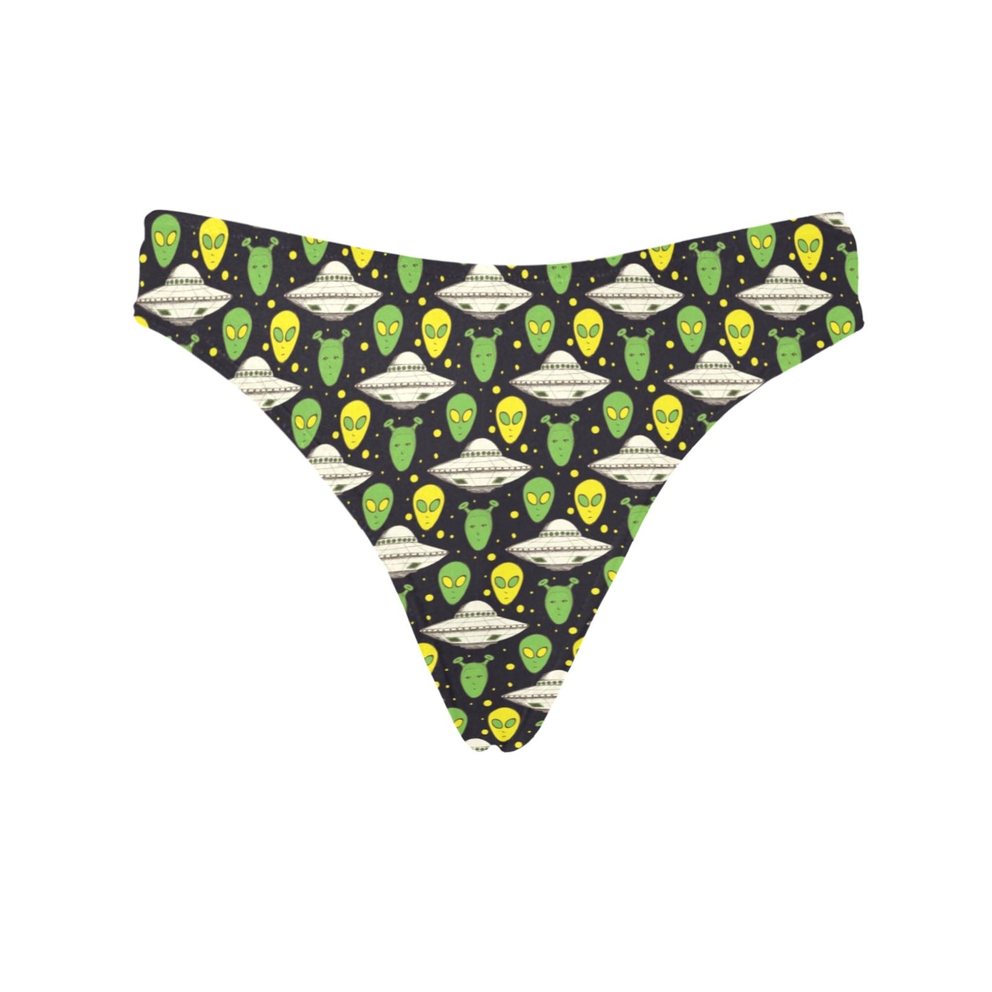 Alien UFO Pattern Women's Thongs