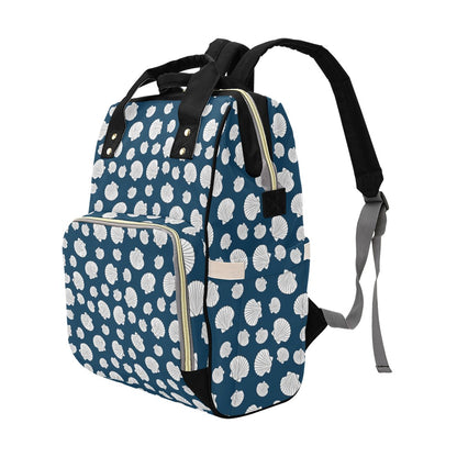 Seashell Print Design LKS3012 Diaper Bag Backpack