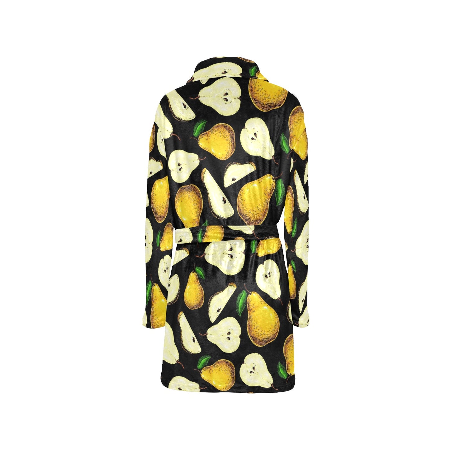Pear Pattern Print Design PE01 Women's Fleece Robe