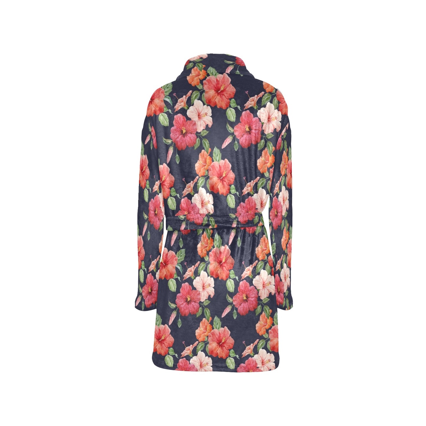 Tropical Flower Pattern Print Design TF020 Women's Fleece Robe