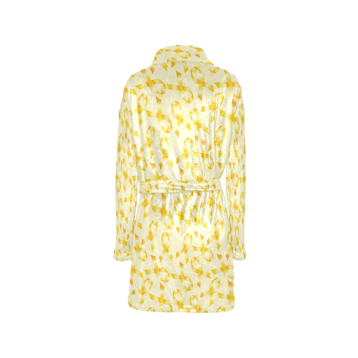 Childhood cancer Pattern Print Design 01 Women's Fleece Robe