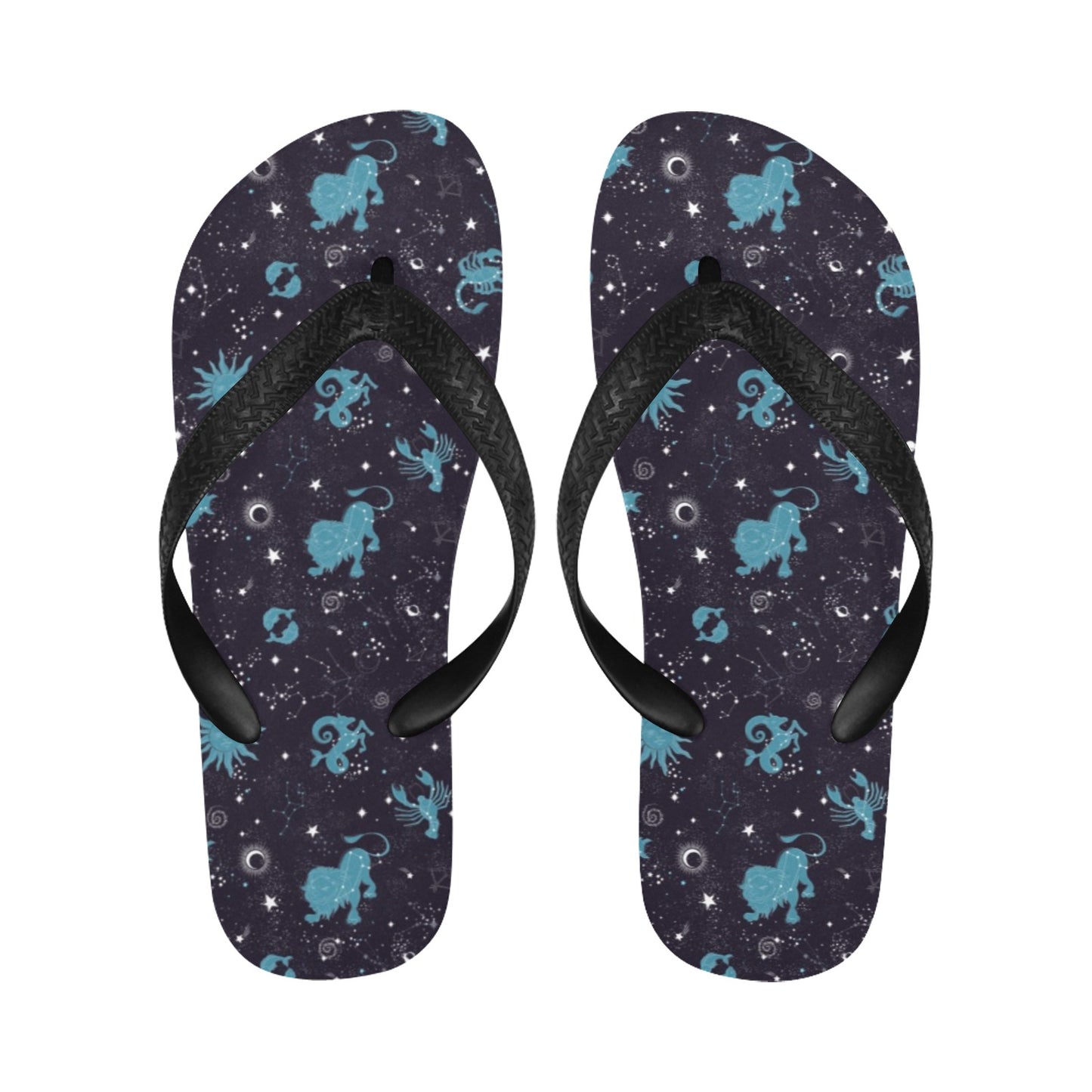 Zodiac Print Design LKS303 Flip Flops