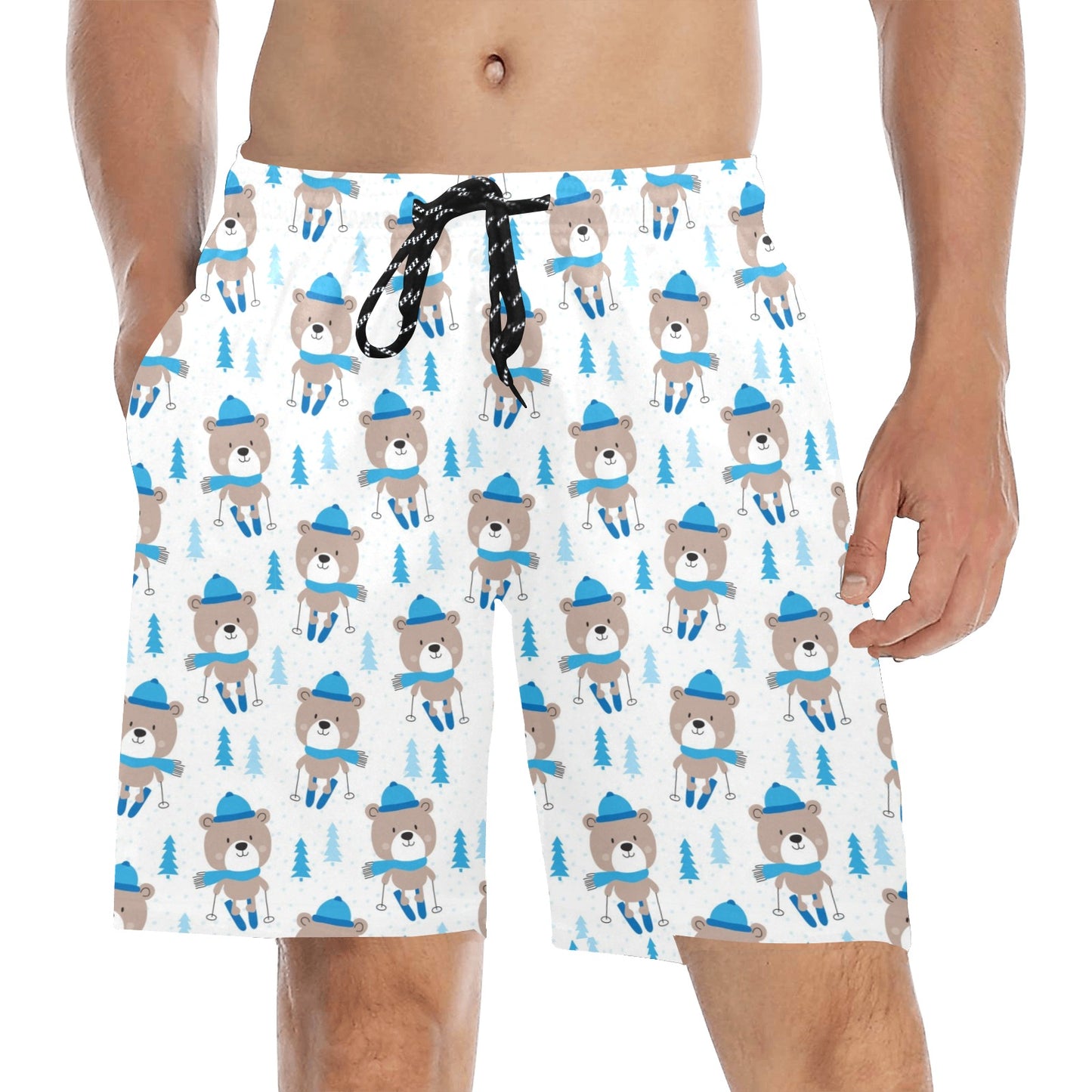 Ski Print Design LKS306 Men's Swim Trunks Beach Shorts