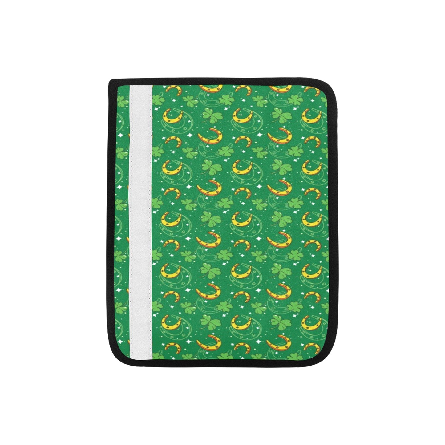 Shamrock With Horse Shoes Print Design LKS305 Car Seat Belt Cover