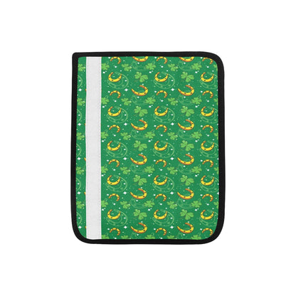 Shamrock With Horse Shoes Print Design LKS305 Car Seat Belt Cover