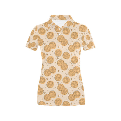 Waffle Print Design LKS303 Women's Polo Shirt