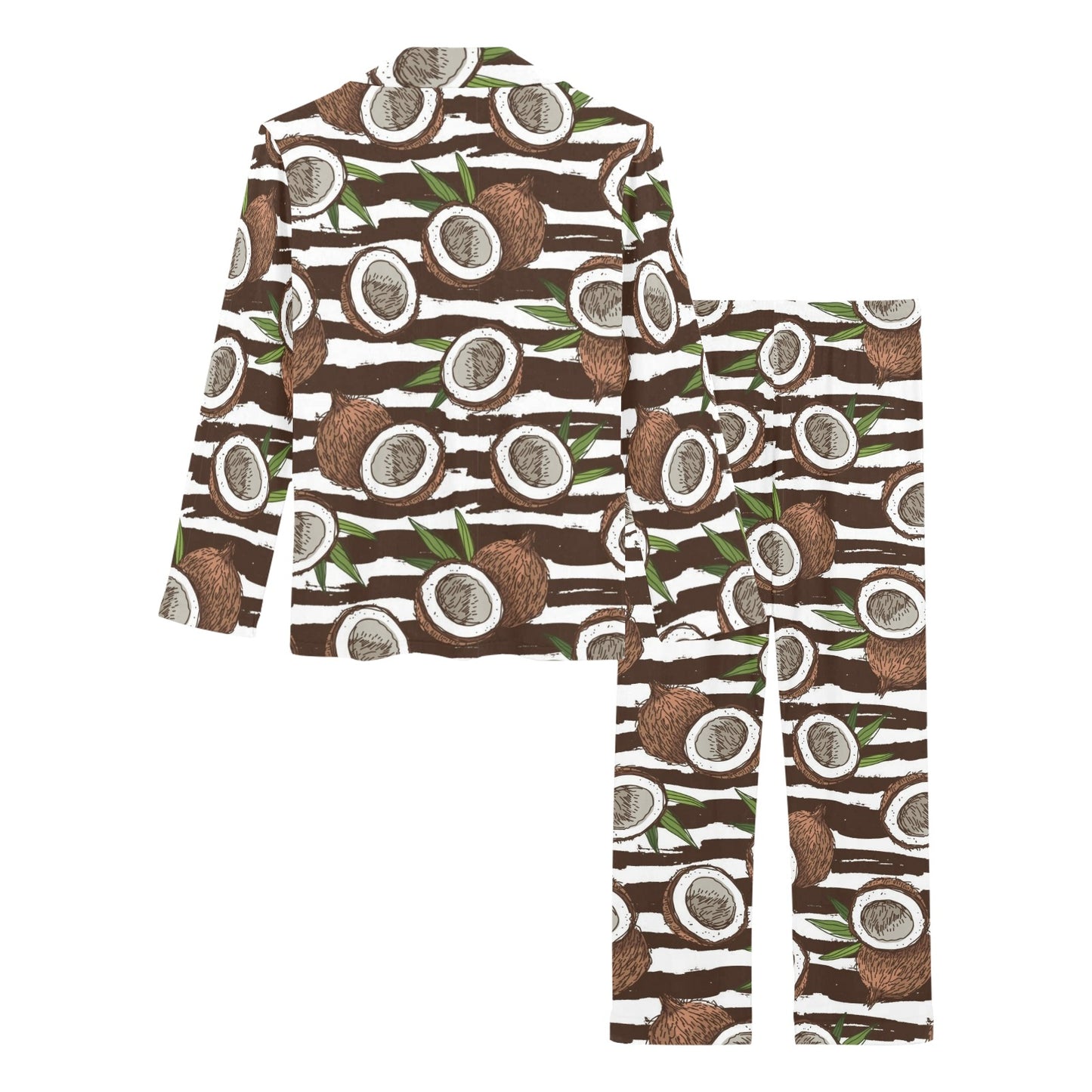 Coconut Pattern Print Design CN04 Women's Long Pajama Set