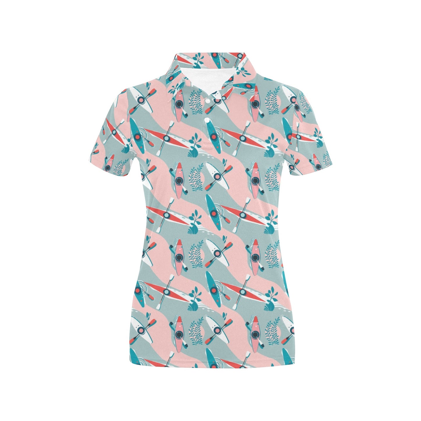 Kayak Pattern Print Design 05 Women's Polo Shirt