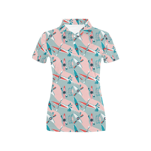 Kayak Pattern Print Design 05 Women's Polo Shirt