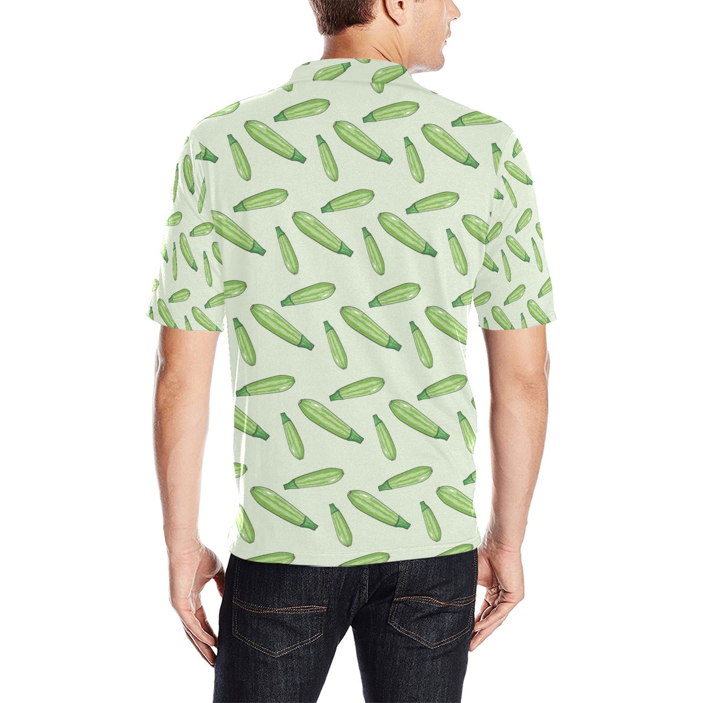 Zucchini Print Design LKS302 Men Polo Shirt