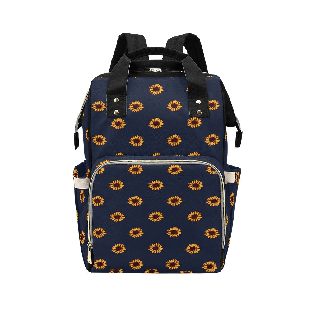 Sunflower Print Design LKS304 Diaper Bag Backpack