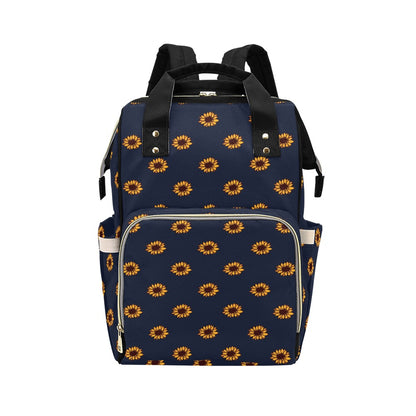Sunflower Print Design LKS304 Diaper Bag Backpack