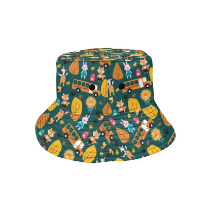 School Bus Print Design LKS309 Unisex Bucket Hat