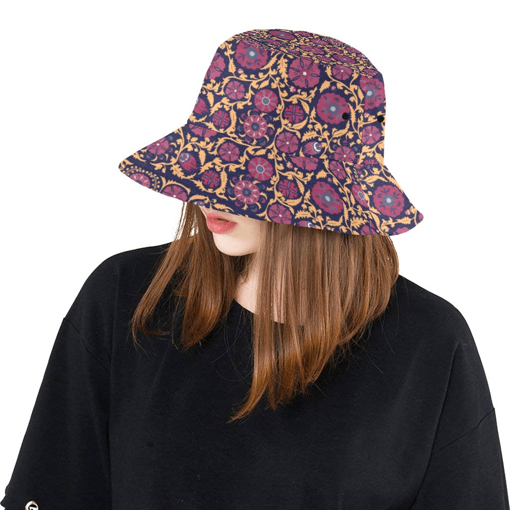 Suzani Print Design LKS303 Unisex Bucket Hat