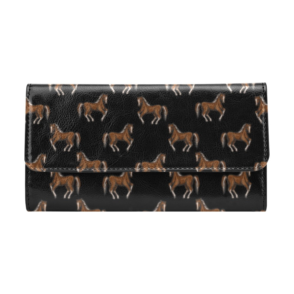 Horse Print Design LKS3010 Women's Trifold Wallet