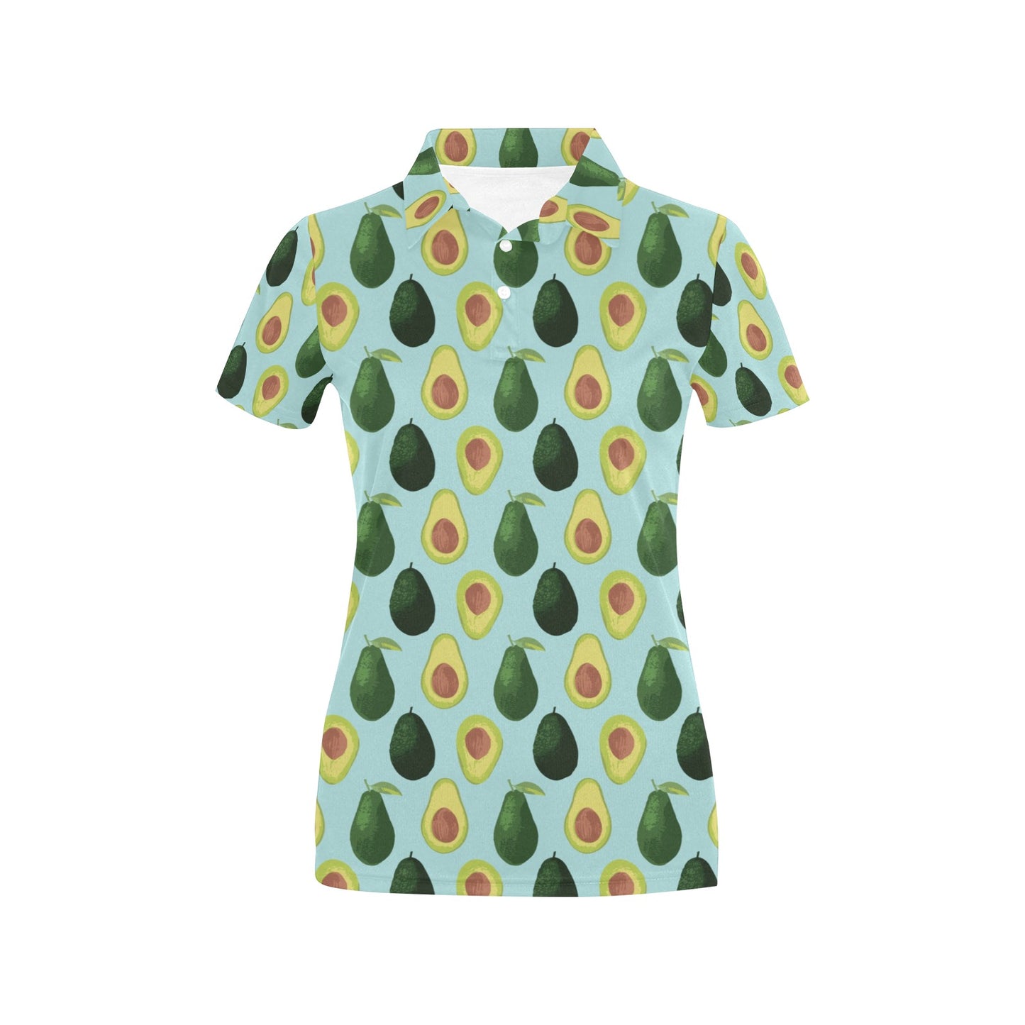 Avocado Pattern Print Design 04 Women's Polo Shirt