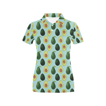Avocado Pattern Print Design 04 Women's Polo Shirt