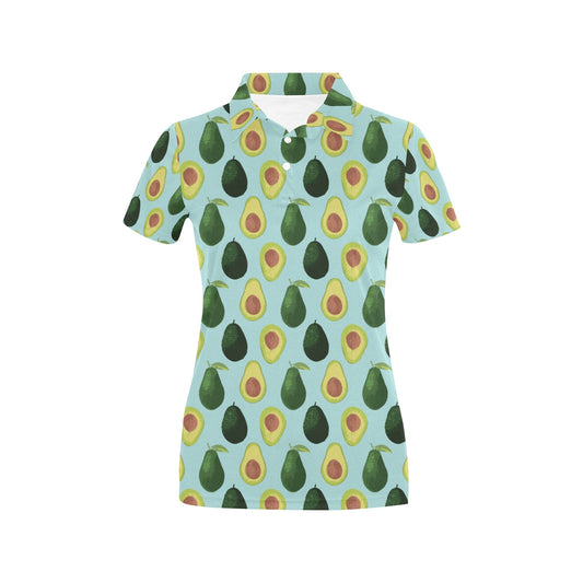 Avocado Pattern Print Design 04 Women's Polo Shirt