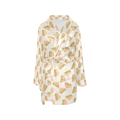 Sandwich Print Design LKS301 Women's Fleece Robe