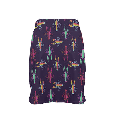 Lobster Print Design LKS402 17" Golf & Pickleball Skort with Pockets