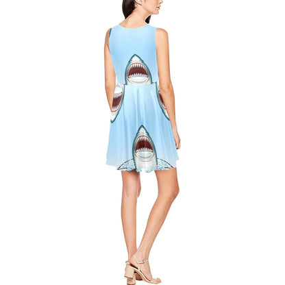 Shark Bite Sleeveless Dress