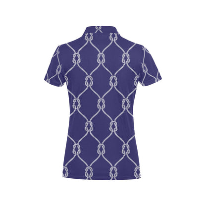 Rope Pattern Print Design A03 Women's Polo Shirt