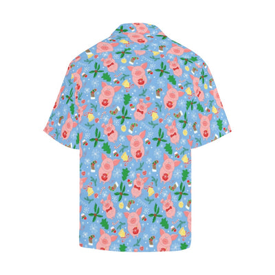 Pig Print Design LKS404 Men's Men's Hawaiian Shirt