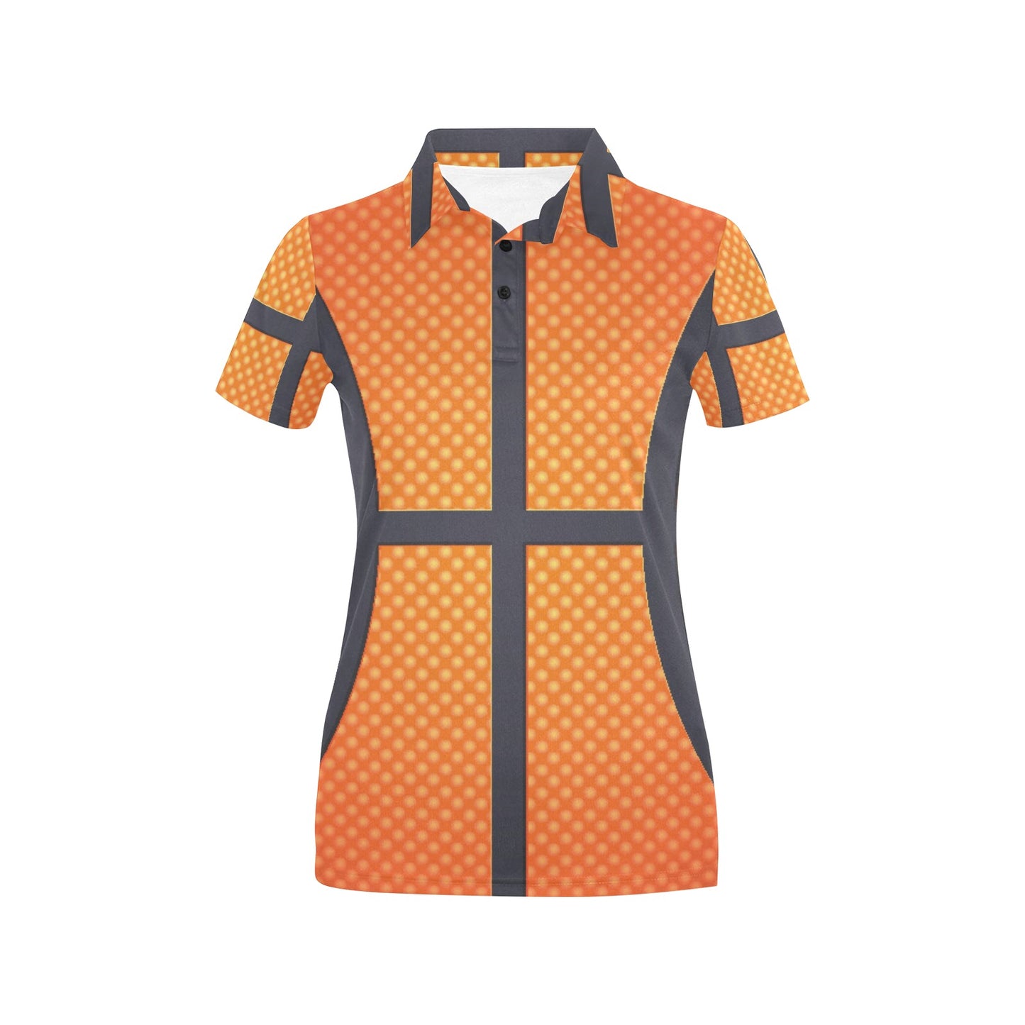 Basketball Texture Print Pattern Women's Polo Shirt