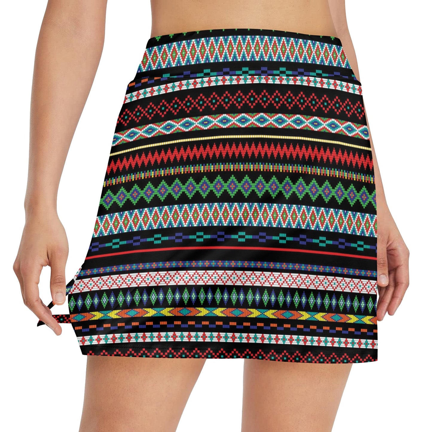 Southwest Pattern Print Design LKS302 17" Golf & Pickleball Skort with Pockets