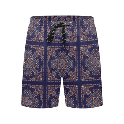 Bandana Print Design LKS3012 Men's Swim Trunks Beach Shorts