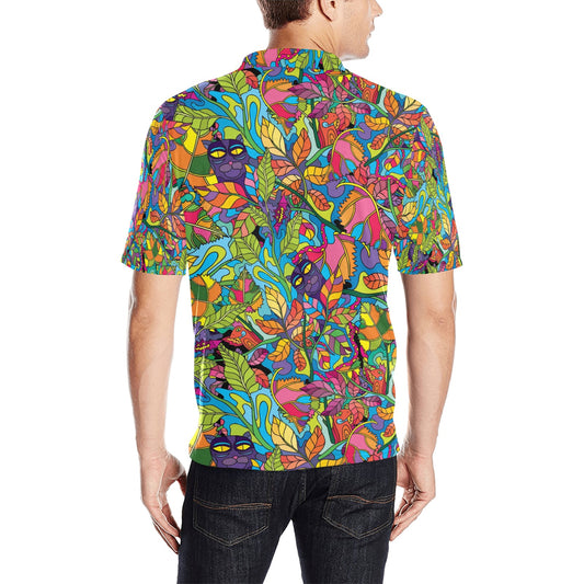 Trippy Print Design LKS301 Men Polo Shirt