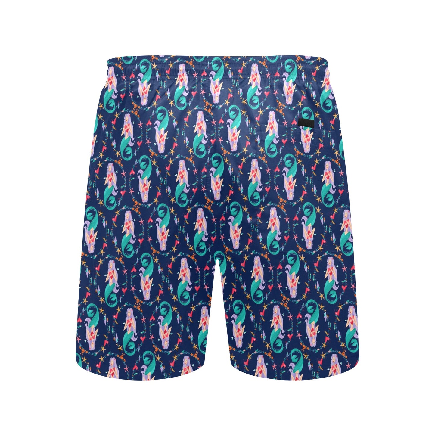 Mermaid Girl Cute Design Print Men's Swim Trunks Beach Shorts