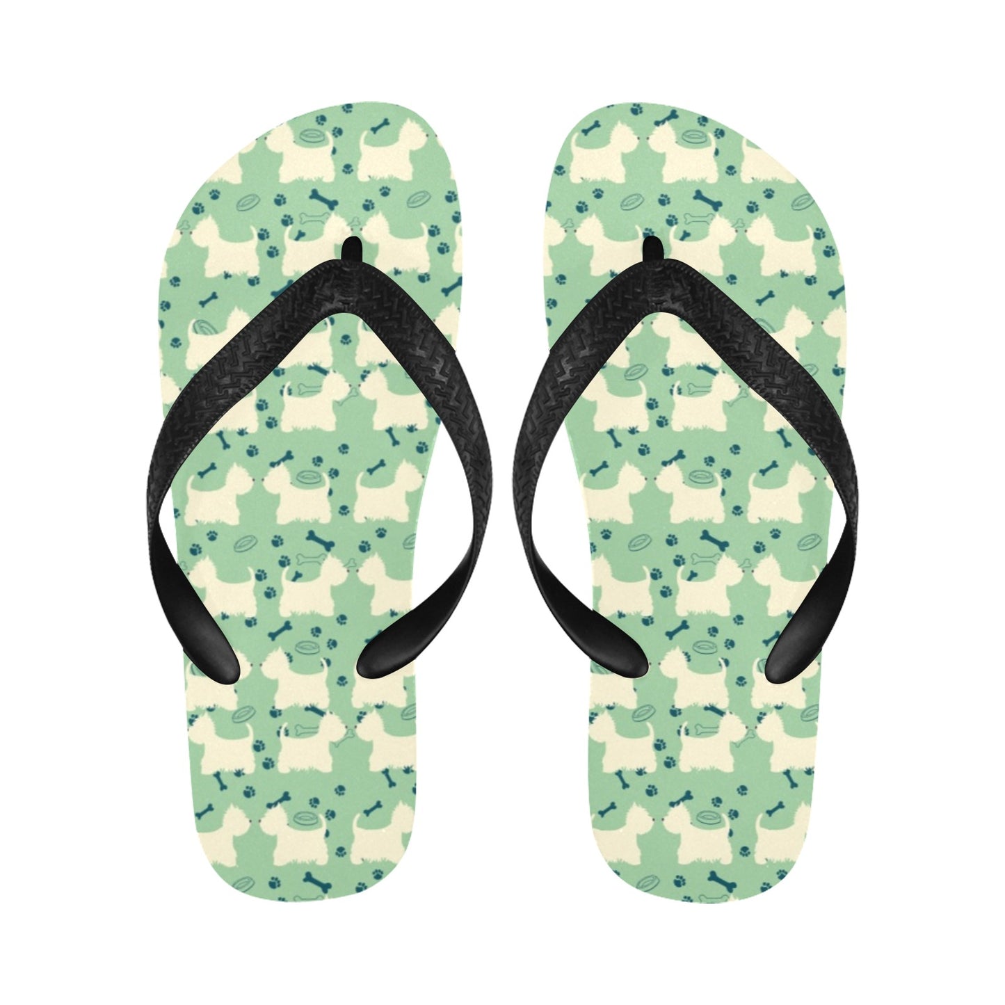 Scottish Terriers Print Design LKS302 Flip Flops
