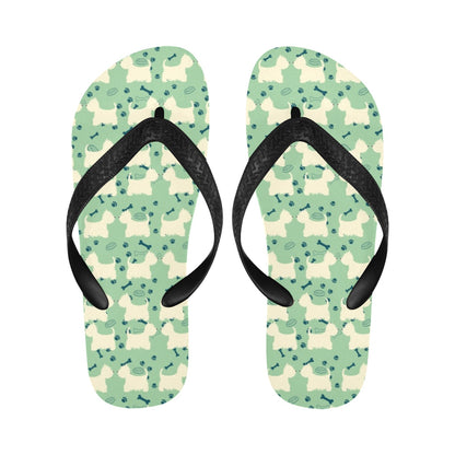 Scottish Terriers Print Design LKS302 Flip Flops