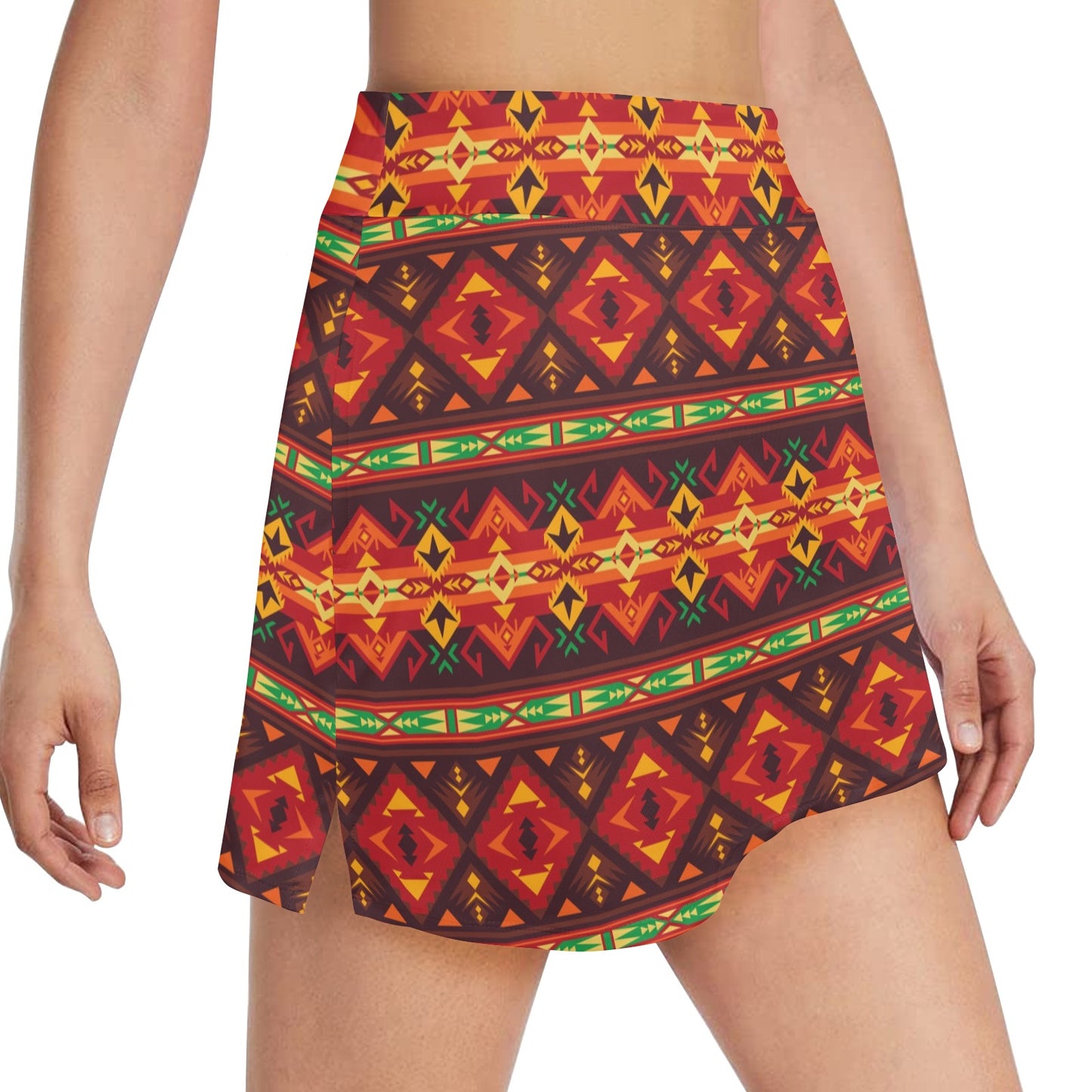 Southwest Pattern Print Design LKS309 17" Golf & Pickleball Skort with Pockets