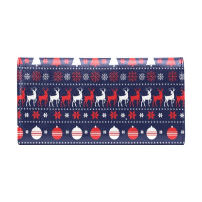 Reindeer Print Design LKS404 Women's Trifold Wallet
