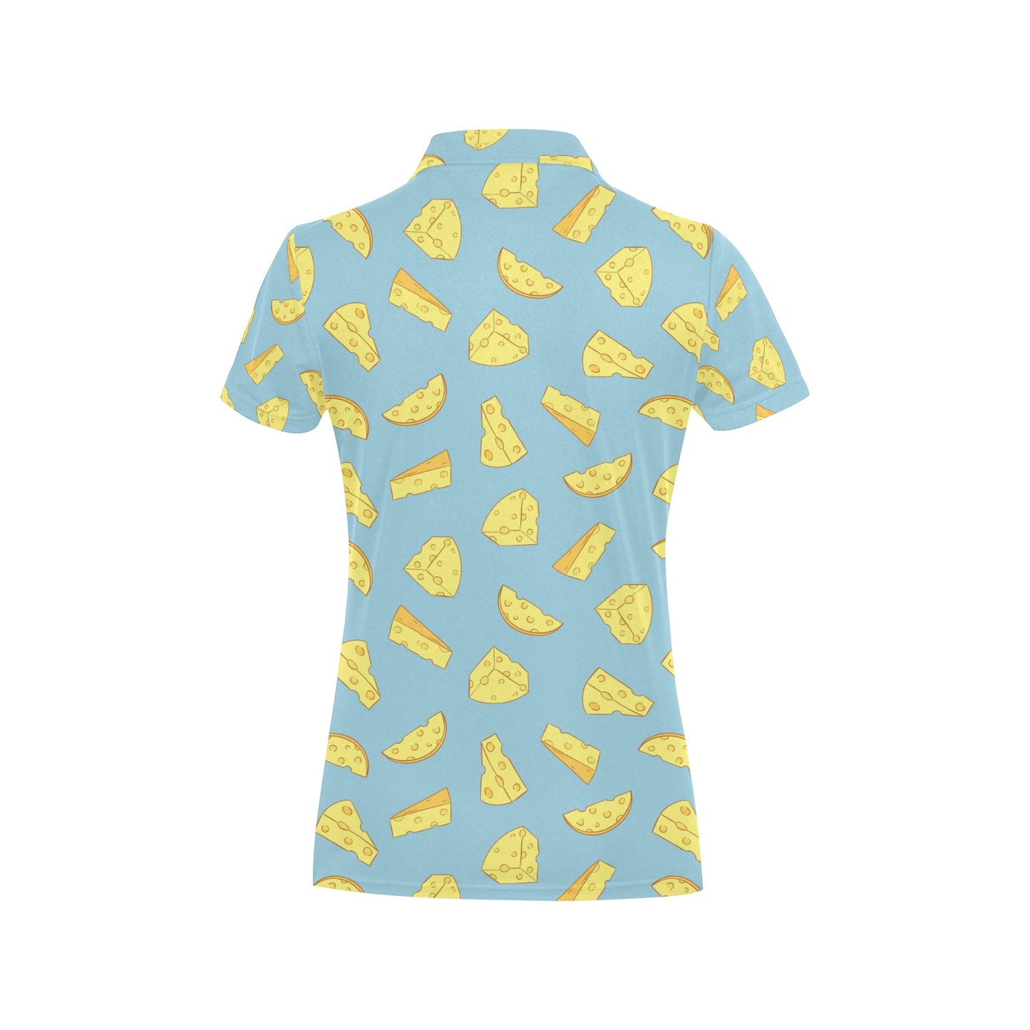 Cheese Pattern Print Design 04 Women's Polo Shirt