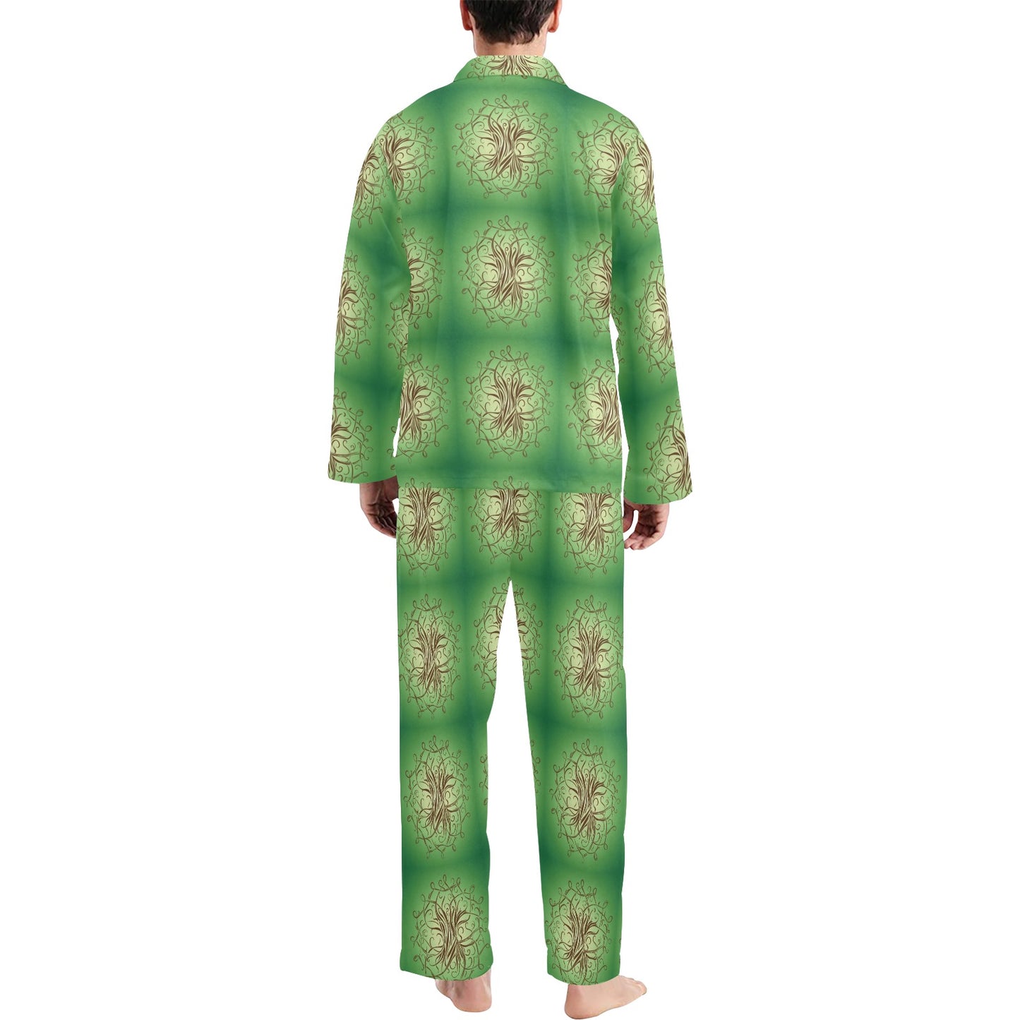Celtic Pattern Print Design 05 Men's Long Pajama Set