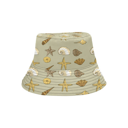 Seashell Beach Print Design LKS303 Unisex Bucket Hat