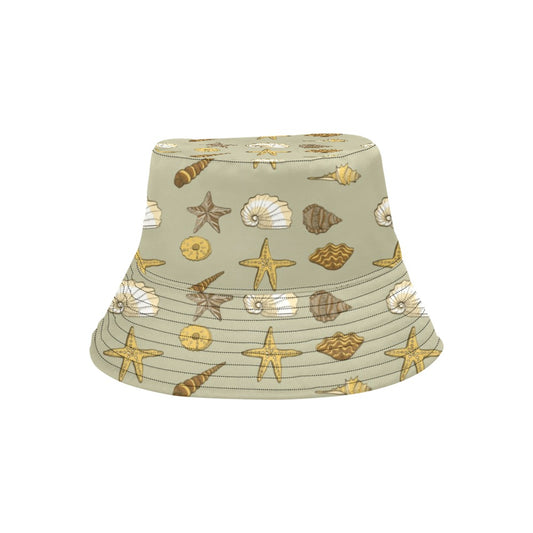 Seashell Beach Print Design LKS303 Unisex Bucket Hat